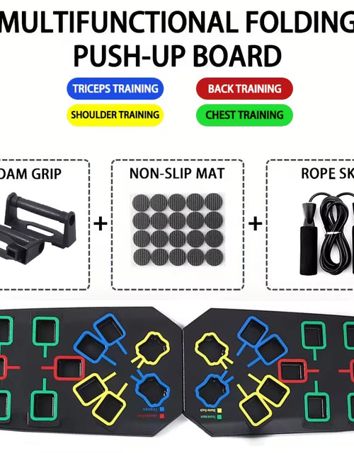 Load image into Gallery viewer, Multifunctional Folding Push up Board Set Bracket Abdominal Muscle Training Equipment Portable Push up Board Exercise Training
