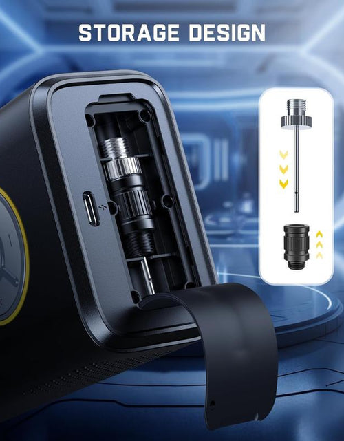 Load image into Gallery viewer, Portable Tire Inflator: Smart ON/OFF Hose Design
