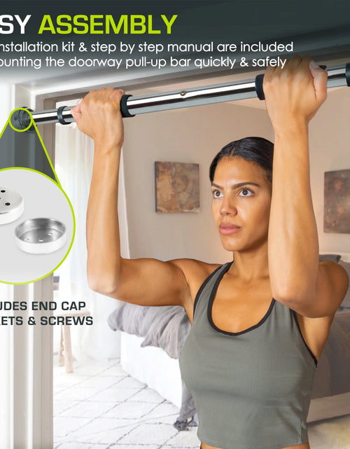 Load image into Gallery viewer, Heavy Duty Doorway Mount Pull Up/Chin-Up Bar, Adjustable with Foam Grips for Home Workouts
