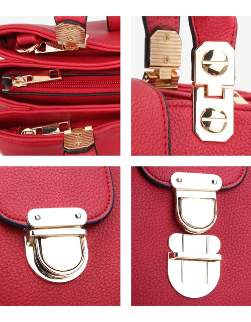 Load image into Gallery viewer, Bolso De Mano Para Mujer, Bolso De Mano Con Asa Superior, Bolso Mediano Tipo Tote, Bolso De Hombro De Cuero Vegano
