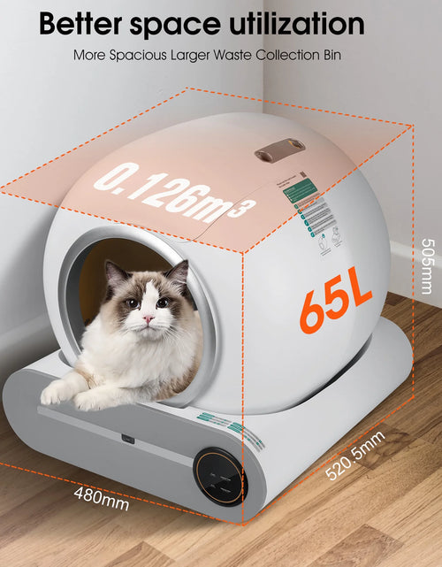 Load image into Gallery viewer, Caja De Arena Autolimpiante, Caja De Arena Automática Para Gatos Con Soporte De Control Por Aplicación, Protección De Seguridad Integrada, Caja De Arena Automática Inteligente Para Gatos Con Forro
