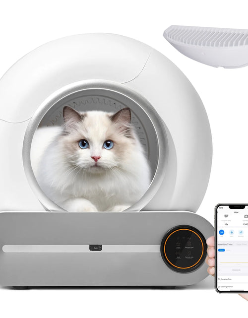 Load image into Gallery viewer, Caja De Arena Autolimpiante, Caja De Arena Automática Para Gatos Con Soporte De Control Por Aplicación, Protección De Seguridad Integrada, Caja De Arena Automática Inteligente Para Gatos Con Forro
