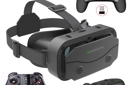 VR Glasses 3D Virtual Reality Headset Devices Helmet Lenses Goggles Smart for Smartphones Phone Cell Mobile Game Viar Viewer Set