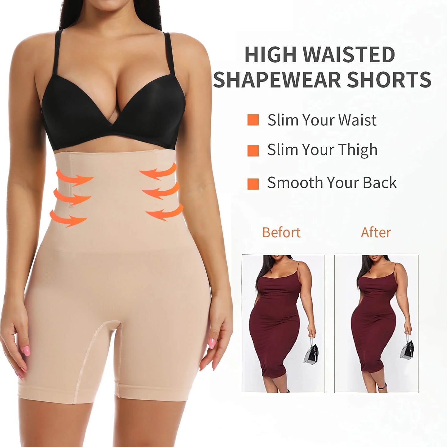 Faja Moldeadora Ropa Interior De Control Abdominal Moldeador Corporal Para Mujer Bragas De Cintura Alta Que Estilizan Los Muslos Y Levantan Los Glúteos