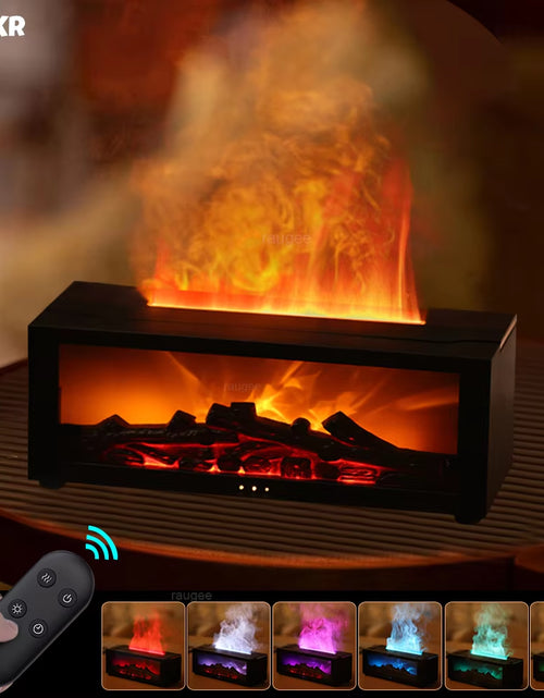 Load image into Gallery viewer, Air Humidifier Essential Oils Humidifiers Home Aroma Humidifier Flame Automatic Fragrance Diffuser with LED Light Remote Control

