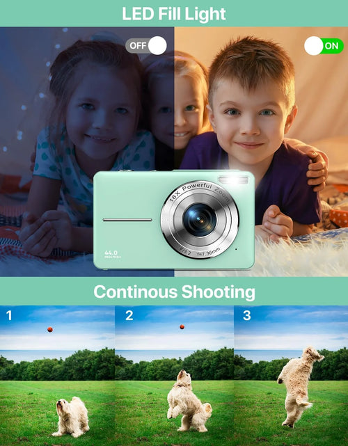 Load image into Gallery viewer, Digital Camera FHD1080P 44MP Portable Camera for Kids 2.4"LCD Screen Small Video Camera with 32G Card
