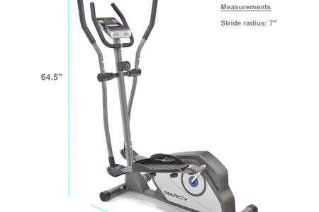 Home Gym Elliptical Trainer with Display Panel and Oversized Pedals