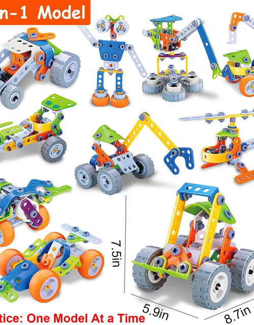 Load image into Gallery viewer, Juguetes De Construcción 10 En 1 Para Niños De 5 6 7 8+ Años Regalos De Cumpleaños Juguetes De Construcción Para Niños De 4-8 Años Actividades Educativas De Construcción Para Niños De 4-6 8-10 Años Juegos Creativos Idea De Regalo De Navidad
