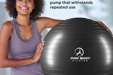 Exercise Ball - Multiple Sizes Gym Grade Balance Ball for Fitness, Yoga, Workout, Pregnancy & Physical Therapy