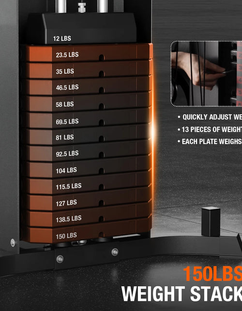 Load image into Gallery viewer, Home Gym Station, Workout Station with 150LBS Weight Stack, Home Gym Equipment for All Body Training.
