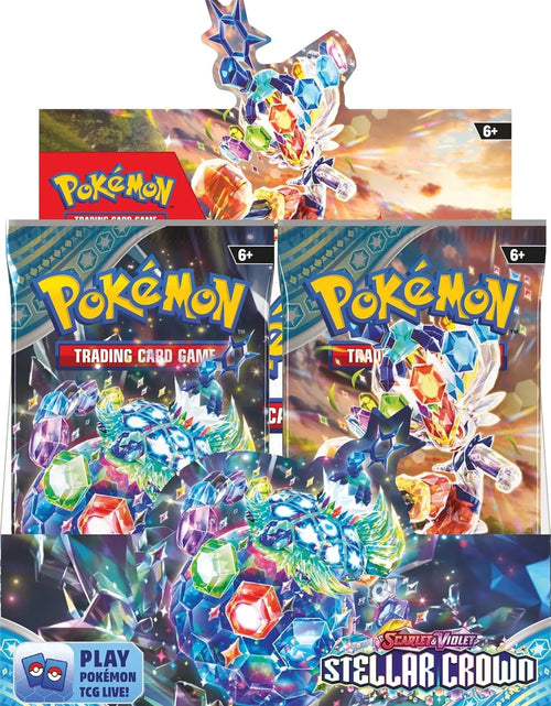 Load image into Gallery viewer, Pokemon Trading Card Game: Scarlet and Violet Stellar Crown Booster Box 36 Count

