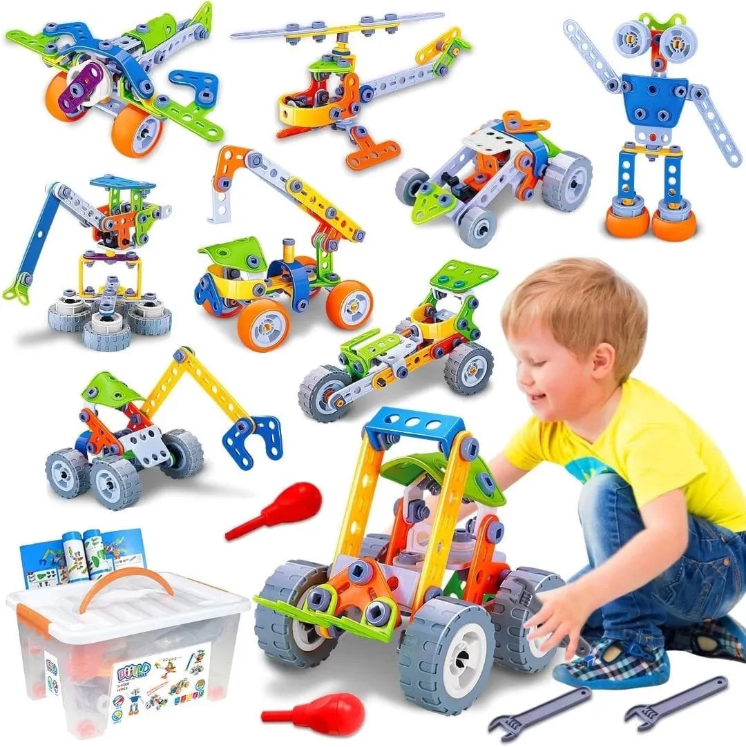 Juguetes De Construcción 10 En 1 Para Niños De 5 6 7 8+ Años Regalos De Cumpleaños Juguetes De Construcción Para Niños De 4-8 Años Actividades Educativas De Construcción Para Niños De 4-6 8-10 Años Juegos Creativos Idea De Regalo De Navidad