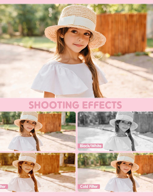 Load image into Gallery viewer, Cámara Digital Cámara Para Niños Con Tarjeta De 32GB FHD 1080P 44MP Cámara Para Vlogging Zoom Digital 16X Cámara Portátil (Rosa)
