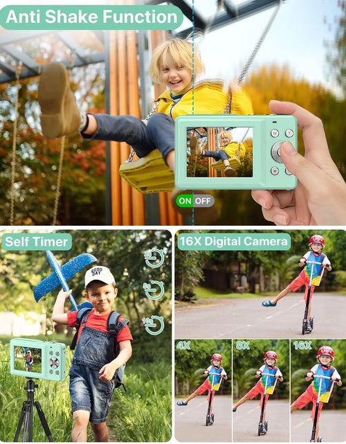 Load image into Gallery viewer, Digital Camera FHD1080P 44MP Portable Camera for Kids 2.4"LCD Screen Small Video Camera with 32G Card
