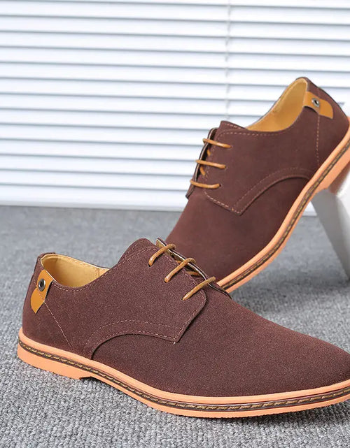 Load image into Gallery viewer, Top Quality Brown Oxford Shoes Men Derby Loafers Big Size 47 48 Casual Men Shoes Business Man Sneaker Yellow Dress Shoes Fashion

