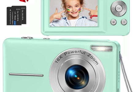 Digital Camera FHD1080P 44MP Portable Camera for Kids 2.4"LCD Screen Small Video Camera with 32G Card