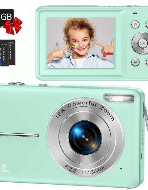 Load image into Gallery viewer, Digital Camera FHD1080P 44MP Portable Camera for Kids 2.4"LCD Screen Small Video Camera with 32G Card
