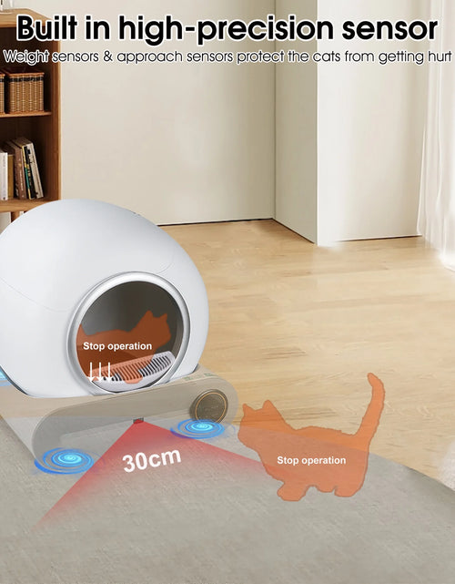 Load image into Gallery viewer, Caja De Arena Autolimpiante, Caja De Arena Automática Para Gatos Con Soporte De Control Por Aplicación, Protección De Seguridad Integrada, Caja De Arena Automática Inteligente Para Gatos Con Forro
