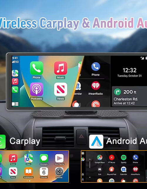 Load image into Gallery viewer, 10.26-Inch Wireless Carplay Android Auto Car Portable GPS Navigation Car Display Screen Central Control Screen Radio
