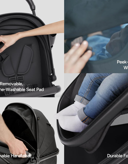 Load image into Gallery viewer, Wiz Carriola 2 En 1 Para Bebé Con Modo Moisés, Asiento Reversible Y Capota Grande, Caqui, 22.3 Lb, Unisex
