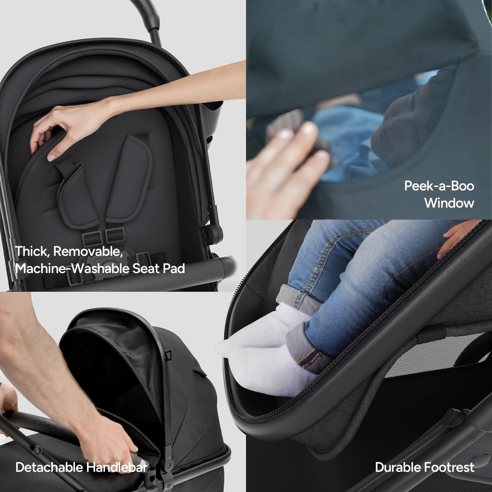 Wiz Carriola 2 En 1 Para Bebé Con Modo Moisés, Asiento Reversible Y Capota Grande, Caqui, 22.3 Lb, Unisex