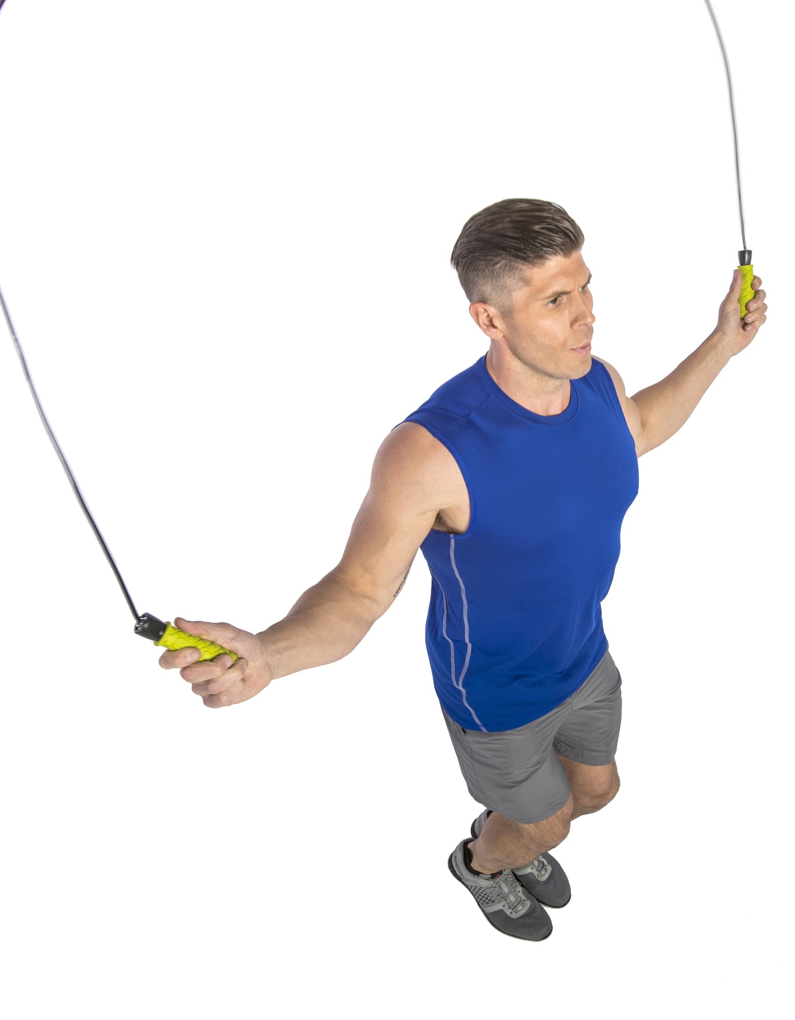 Cuerda De Entrenamiento Rápido Con Agarres De Espuma Acolchada - Cuerda Ajustable Pro De 9 Pies, Movimiento De Rodamientos De Bolas Para Una Rotación Suave Ideal Para Boxeo, Cardio O Entrenamiento De Resistencia