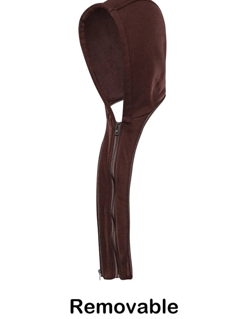 Load image into Gallery viewer, Chaqueta De Cuero Sintético Pu Para Hombre Con Capucha Desmontable Marrón 2XL
