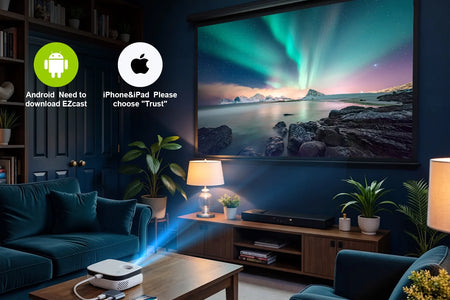 Proyector Mini 1080P Con Bluetooth, Corrección De Clave, Hasta Soporta Pantalla De 240''