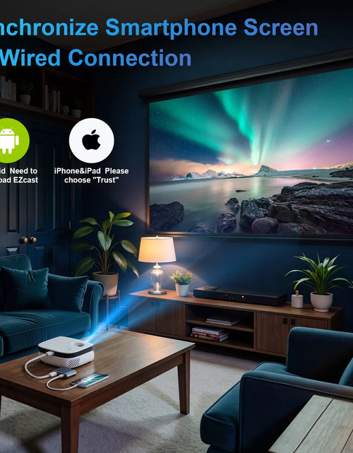 Load image into Gallery viewer, Proyector Mini 1080P Con Bluetooth, Corrección De Clave, Hasta Soporta Pantalla De 240''
