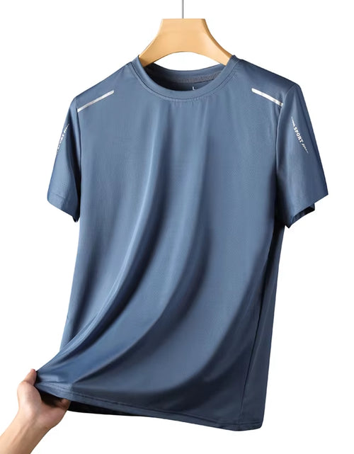 Load image into Gallery viewer, Men'S Running Quick Drying T-Shirts Breathable Hiking Fishing Tees Soft Elasticity Outdoor Sports Short Shirt Summer
