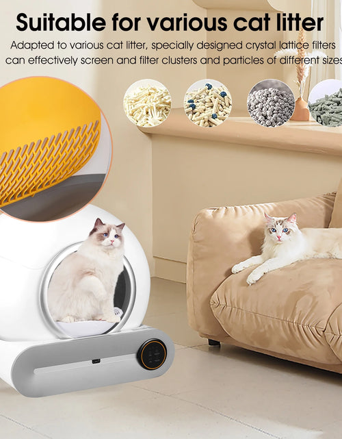 Load image into Gallery viewer, Caja De Arena Autolimpiante, Caja De Arena Automática Para Gatos Con Soporte De Control Por Aplicación, Protección De Seguridad Integrada, Caja De Arena Automática Inteligente Para Gatos Con Forro
