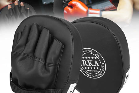 2Pcs Boxing Mitts,  MMA Punching Boxing Training Hand Pads PU Leather Punching Kicking Palm Pads Training Boxing Target Pad, Ideal for Karate, Muay Thai Kick, Sparring