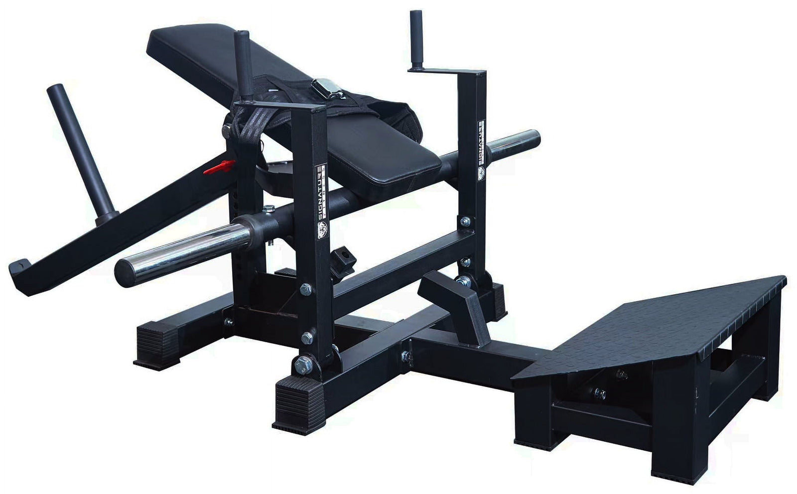 Máquina De Puente Para Glúteos Con Placa Hip Thrust, Negra, Estructura De Acero, 176.37 Lb