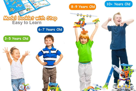 Juguetes De Construcción 10 En 1 Para Niños De 5 6 7 8+ Años Regalos De Cumpleaños Juguetes De Construcción Para Niños De 4-8 Años Actividades Educativas De Construcción Para Niños De 4-6 8-10 Años Juegos Creativos Idea De Regalo De Navidad