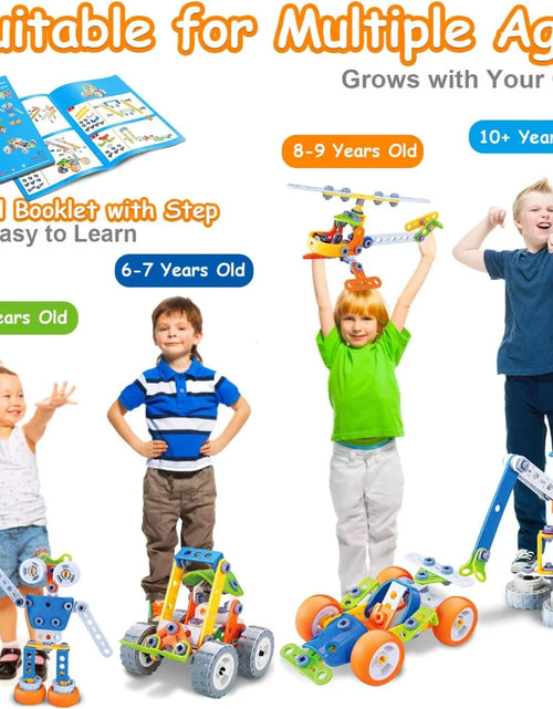 Load image into Gallery viewer, Juguetes De Construcción 10 En 1 Para Niños De 5 6 7 8+ Años Regalos De Cumpleaños Juguetes De Construcción Para Niños De 4-8 Años Actividades Educativas De Construcción Para Niños De 4-6 8-10 Años Juegos Creativos Idea De Regalo De Navidad

