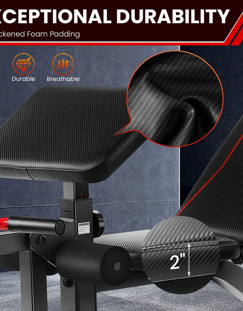 Load image into Gallery viewer, Adjustable Weight Bench 900LBS Olympic Weight Bench Set with Squat Rack, Preacher Curl, Leg Extension Full Body Exercise Workout Bench Press for Home Gym

