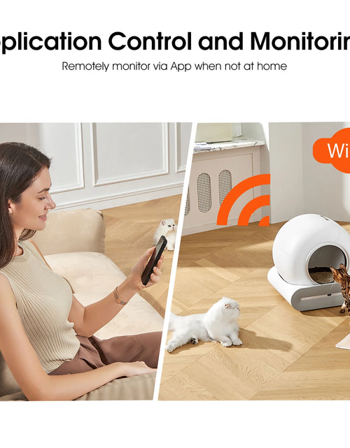 Load image into Gallery viewer, Caja De Arena Autolimpiante, Caja De Arena Automática Para Gatos Con Soporte De Control Por Aplicación, Protección De Seguridad Integrada, Caja De Arena Automática Inteligente Para Gatos Con Forro
