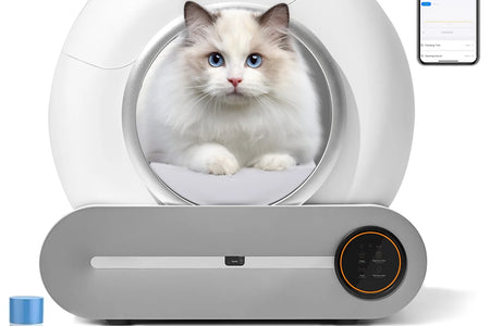 Caja De Arena Autolimpiante, Caja De Arena Automática Para Gatos Con Soporte De Control Por Aplicación, Protección De Seguridad Integrada, Caja De Arena Automática Inteligente Para Gatos Con Forro