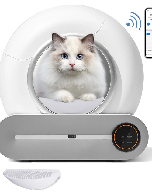 Load image into Gallery viewer, Caja De Arena Autolimpiante, Caja De Arena Automática Para Gatos Con Soporte De Control Por Aplicación, Protección De Seguridad Integrada, Caja De Arena Automática Inteligente Para Gatos Con Forro
