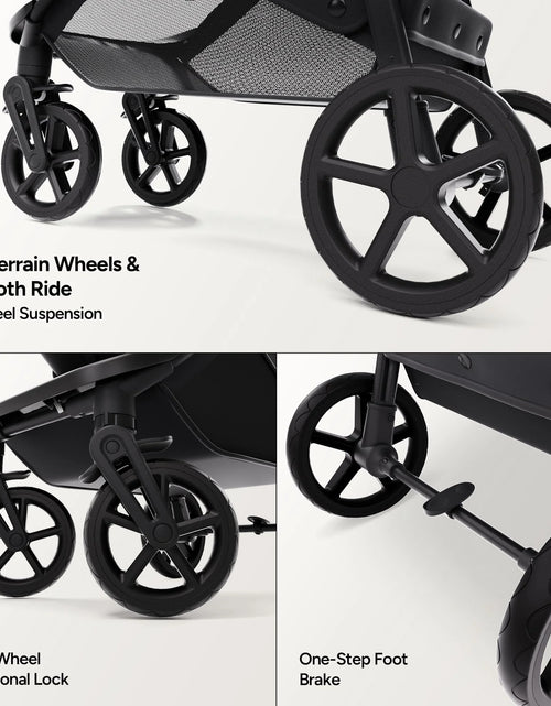 Load image into Gallery viewer, Wiz Carriola 2 En 1 Para Bebé Con Modo Moisés, Asiento Reversible Y Capota Grande, Caqui, 22.3 Lb, Unisex
