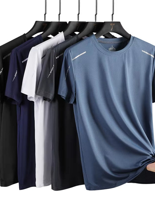 Load image into Gallery viewer, Men'S Running Quick Drying T-Shirts Breathable Hiking Fishing Tees Soft Elasticity Outdoor Sports Short Shirt Summer
