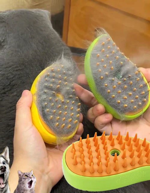 Load image into Gallery viewer, Cat Dog Steamy Brush Steam Brush Electric Sprayer for Massage Pet Grooming Tool Shedding 3 in 1 Electric Sprays Massage Combs
