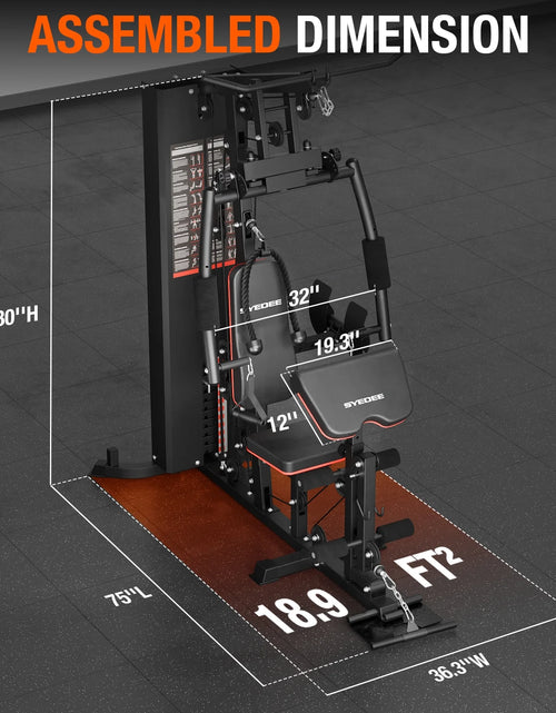 Load image into Gallery viewer, Home Gym Station, Workout Station with 150LBS Weight Stack, Home Gym Equipment for All Body Training.
