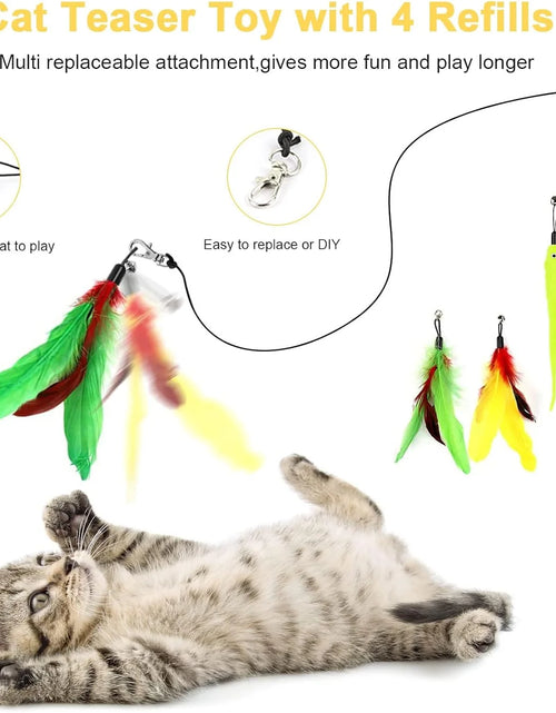 Load image into Gallery viewer, 34 Pzas Juguetes Para Gatos Juguetes Para Gatitos, Juguetes Interactivos Para Gatitos Con Túneles Plegables Para Gatos Tienda, Varita Para Gato Juguete De Pluma Con Hierba Gatera
